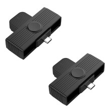2X Typ-C-Smartcard-Lesegerät Smartcard-/SIM-/ID-/CAC-Karten-Smartcard-Lesegerät-Adapter für Android-Telefone PC Computer