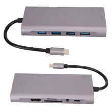Adattatore Hub USB C con 4K HD, VGA, USB 3.0, Ethernet RJ45 100mbps, PD 87W per  ,  Pro, per  Pro