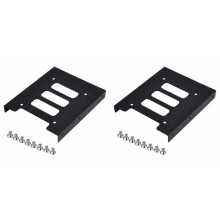 2X Support de Montage pour Adaptateur de Disque Dur pour Adaptateur de Disque Dur en MéTal SSD HDD de 2,5 Pouces à 3,5 Pouces