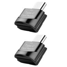 2X TF-KortläSare TF-Kort TILL Typ-C-KortläSare OTG Adapter Minneskort Till USB C HöGhastighets för Mobiltelefoner BäRbar Dator B