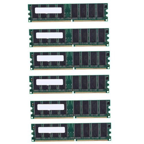 6X 2.6V DDR 400MHz 1GB Memory 184Pins PC3200 Desktop for RAM CPU GPU APU Non-ECC CL3 DIMM 1
