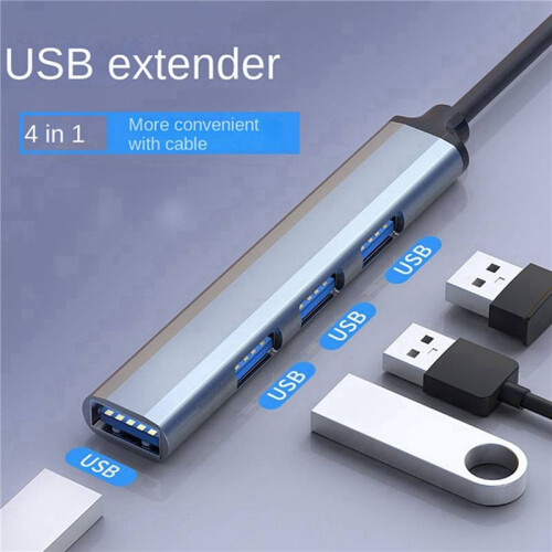 4X 4  USB Hub Splitter Multi Hub USB to USB 3.0 Adapter USB Several  Power Adapter 1