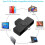 2X Type C  Card Reader  Card/SIM/ID/CAC Card  Card Reader Adapter voor Android Telefoons PC Computer 2