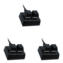3X 2 Keys Macro Programming Keyboard RGB  Keyboard Gaming Drawing Red  Custom Keyboard OSU Gaming Keypad,Black
