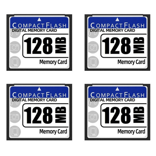 4X 128MB Compact Flash Memory Card for Camera, Advertising Machine, Industrial Computer Card