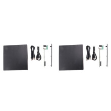 2X BoîTier DVD Externe 12.7Mm USB 2.0 BoîTier DVD/CD-ROM Externe pour Ordinateur Portable Ordinateur de Bureau Lecteur de Disque Optique Vers