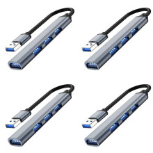 4X 4  USB Hub Splitter Multi Hub USB to USB 3.0 Adapter USB Several  Power Adapter
