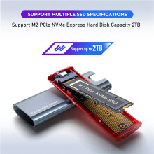2X M2 SSD Case M.2 to USB 3.1 Gen 2 10Gbps NVMe SSD Enclosure for NVMe PCIE M Key/(B+M)Key SSD Hard Disk,M2 SSD Case OTG