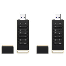 2X Secure USB Drive, 32GB Encrypted USB Flash Drive Hardware Password Memory Stick with Keypad USB 3.0 Disk Flash Black