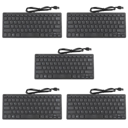 5X Wire Keyboard Ultra-Thin Quiet Small Size 78 Keys  Multimedia Usb Keyboard for Laptop Pc