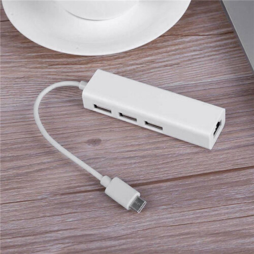 5X USB-C USB 3.1 Type C to USB RJ45 Ethernet Lan Adapter Hub Cable for  PC 2