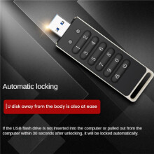 2X Clé USB SéCuriséE, Clé USB CryptéE de 32 Go avec Mot de Passe MatéRiel et Clavier USB 3.0 Disque Flash Noir