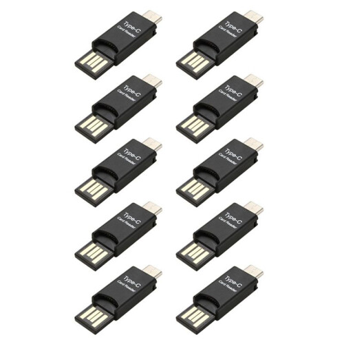 10X USB 3.1 Type C USB-C to Micro- TF Card Reader Adapter for  PC Cellphone