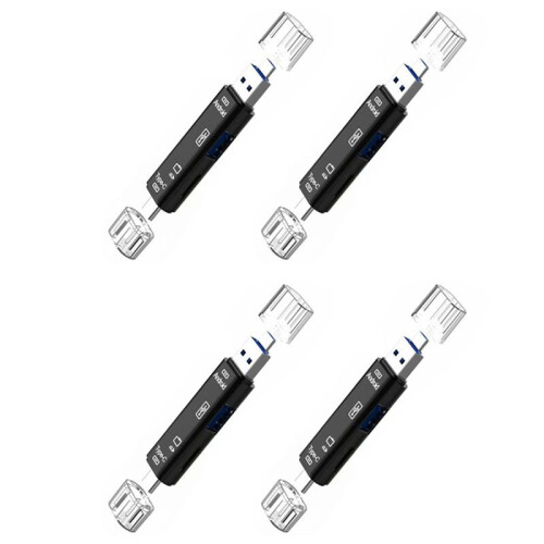 4X 5-In-1 Multifunctional OTG Card Reader Micro- /  Card / USB Reader Support TF Android Type-C Phone / Computer