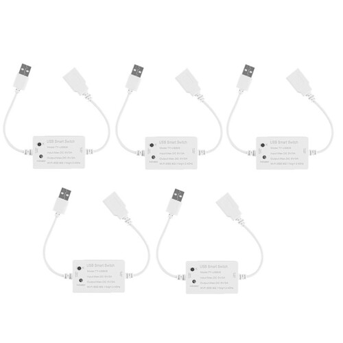 5X Tuya USB   WIFI Controller Universal Breaker Timer  Life per Dispositivi USB per Alexa  Home