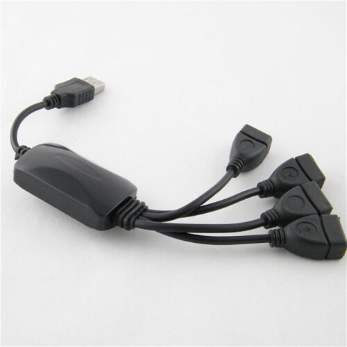 2X 1 Male to 4 Female USB HUB Splitter Extend Cable USB 2.0 Extension Data Cable Power Adapter Socket Converter 2