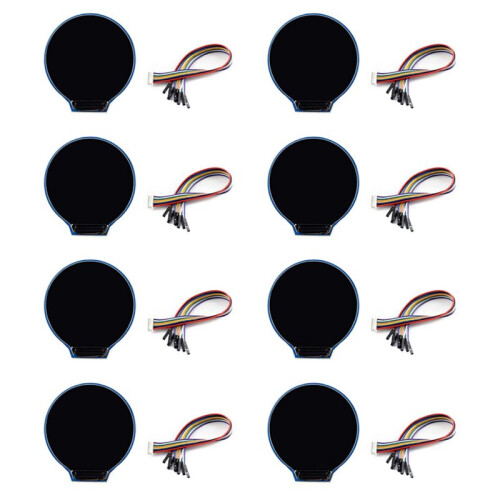 8pcs 1.28Inch Round Display LCD Screen Module GC9A01 SPI Communication RGB 65K Color Support for Raspberry