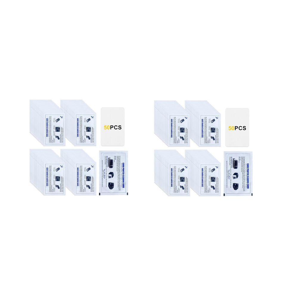 Cr80 Card Reader Cleaning Cards, 100Pcs Dual Side Card Reader Cleaner, Pos Swipe Terminal Cleaning Cards 6033206341145