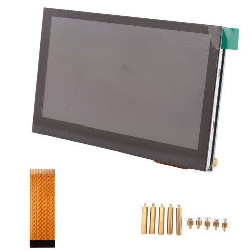2X Waveshare ÉCran LCD 4.3 Pouces  pour Raspberry Pi 4B/3B +/3A +/3B/2B/B +/A + Moniteur à ÉCran Tactile Capacitif IPS 800X480 2