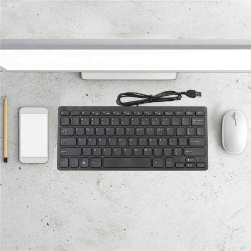 5X Wire Keyboard Ultra-Thin Quiet Small Size 78 Keys  Multimedia Usb Keyboard for Laptop Pc 2