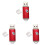 3X USB 2.0 Flash Memory Stick Pen Drive Storage Thumb Color:Red Capacity:512MB 1