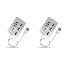 2X USB HUB 3.0 USB Splitter 3 Extensor Multi USB Extension Multiple 3 0 Hub -Kortläsare USB3.0 Expander för PC