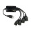 6X 1 Hane Till 4  USB HUB Splitter FöRläNg Kabel USB 2.0 FöRläNgningsdatakabel StröMadapter Socket Converter 3