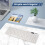Wireless Slim White Keyboard + Wireless Optical Mouse Set for PC and Laptop 5