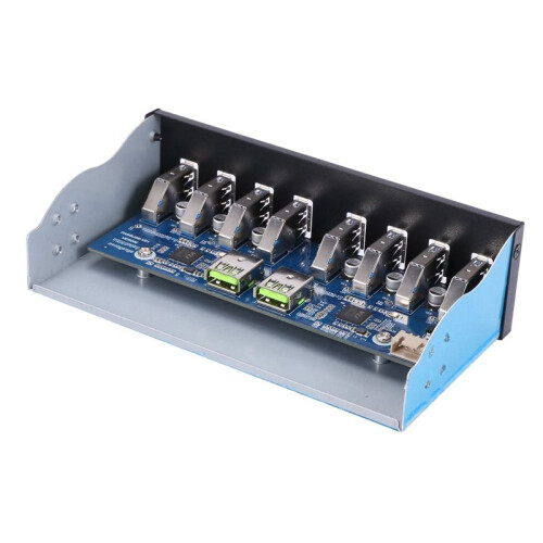 6X 19 Pin to 8 Port USB 3.0 Hub 5.25 Inch CD-Rom Drive Bay CD Rom Front Panel for Computer Case 2
