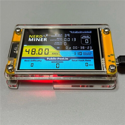 3X NerdMiner V2 Display de 2,8 Polegadas BTC Solo Lottery Nerd Miner 56KH/S Crypto Bitcoin Miner Máquina de Mineração Solo 2