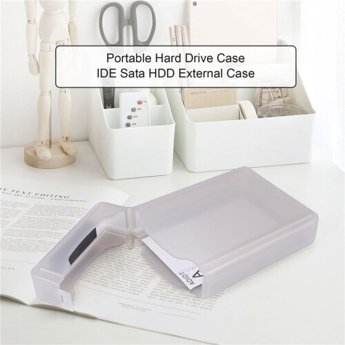 5 PCS 3.5 "Portable IDE  HDD External Case Hard Drive Case Hard Case Plastic Protection case