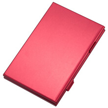 12 in 1 Aluminum Storage Box Bag Memory Card Case Holder Wallet Large Capacity For 4 * Micro SDHC SDXC MMC 8 * TF SIM Card(Red)