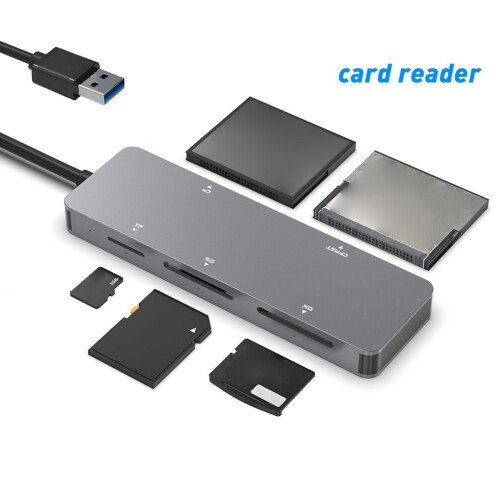 2X USB 3.0 Multifunction Card Reader CFast/CF/XD//TF Card Reader 5 in 1 USB Card Reader 5Gbps for PC Laptop 1