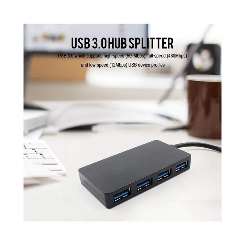 Usb 3.0 Hub 4 Port High Speed Slim Compact Expansion Splitter Black 4712844146078