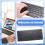 Russian Keyboard Ultra-Thin Wireless  Keyboard, for IOS Android Windows Tablet / Laptop -Black 4