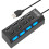 4  USB Hub Splitter USB 2.0 Hub LED with 4 /OFF Switches for Tablet Laptop Computer Notebook 1
