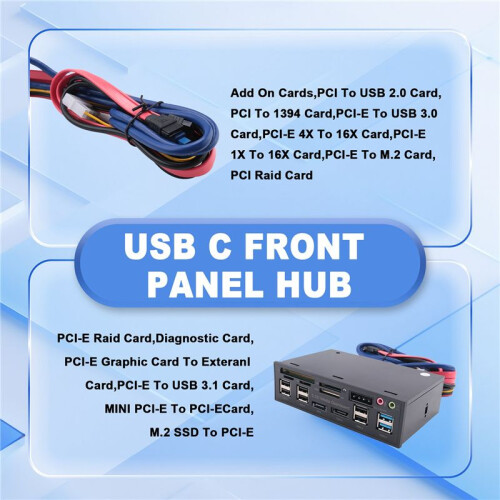 5.25 Inch Usb 3.0 Front Panel Pc Usb 3.0/2.0 Hub E-  Audio Multi Card Reader for Computer Case Optical Drives Bay 2