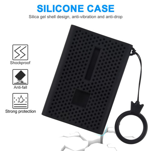 Storage Travel Case Silicone Protective Cover for  T7 Press Portable SSD External Solid State Drives 2