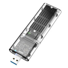 External M.2 NGFF SSD Enclosure High Speed USB3.0 Gen1 5Gb/S Transparent SSD Hard Drive Case for PC