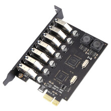 Adaptador de Placa de ExpansãO PCI-E USB 3.0 7 Portas Adaptador de Hub USB 3.0 Extensor PCI-E Externo Placa PCI Express para Desktop