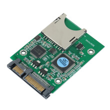 SDHC Secure Digital MMC Memory Card to 7+15P Serial ATA Converter Adapter Easy Installation No Driver Required
