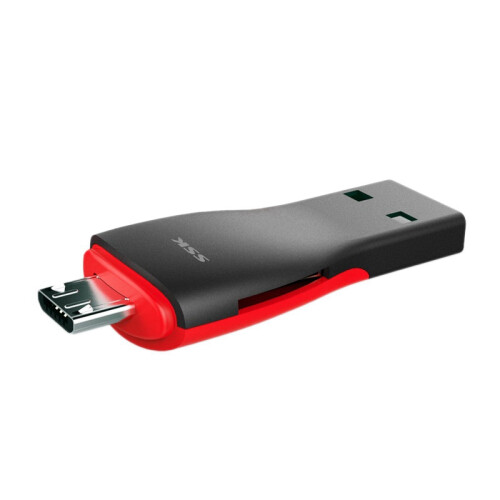SSK SCRS600 Card Reader Plug and  Dedicated OTG 180Mbps USB2.0 Micro- TF Dual Purpose Card Reader for Android 2