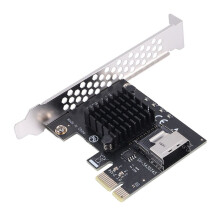 PCIE Riser Card PCIE 1X to  SAS SFF-8087 SATA3.0 6Gbps Adapter Card Hard Drive Expansion Card for Chia Mining