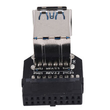 20Pin to Dual USB3.0 Adapter Connverter Desktop Motherboard 19 Pin/20P Header to 2  USB a Female Connector,PH21