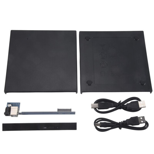 12.7mm External DVD Enclosure USB 2.0 External DVD/CD-ROM Case for Laptop Desktop PC Optical Disk Drive  to