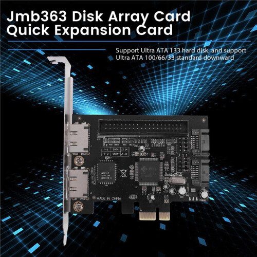 PCI to  Controller PCI to Ide PCI-E to 2Sata IDE Jmb363 Disk Array Card Express Expansion Card Adapter 2