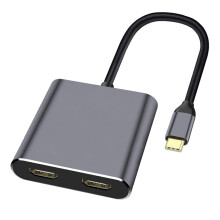 Hub USB di Tipo C 4In1 un Doppia Porta di Ricarica 4K HD Compatibile con  Adattatore per Docking Station USB-C Supporto Display un Doppio Schermo