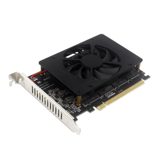 PCIEX16 NVME M2 MKEY SSD  Array Expansion Adapter Card Motherboard PCIE Split Card