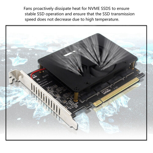 PCIEX16 NVME M2 MKEY SSD  Array Expansion Adapter Card Motherboard PCIE Split Card 2