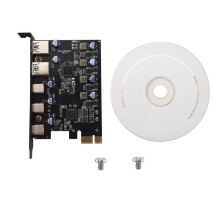 Karta Rozszerzeń PCIe do 5 PortóW (3X USB C, 2X USB 3.0-A) Karta Rozszerzeń PCI Express dla Windows 10/8/7 i  OS 10.8.2